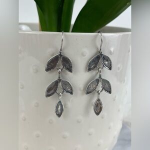 SILPADA Silver leaf earrings. Sterling silver